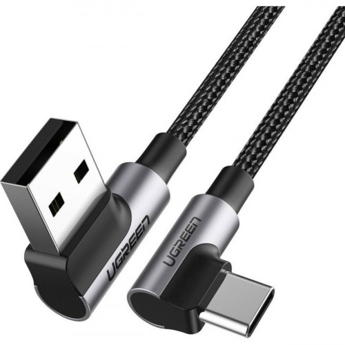 Кабель UGREEN US284 Right Angle USB-A to USB-C Cable 2m (Space Gray) (UGR-50942)