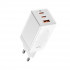 МЗП Baseus GaN3 Pro Fast Charger 2C+U 65W EU White(Include：Baseus Xiaobai series fast charging Cable Type-C  to Type-C 100W(20V/5A) 1m White）