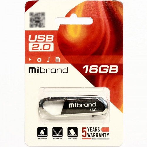 Flash Mibrand USB 2.0 Aligator 16Gb Black