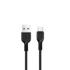 Кабель HOCO X20 USB to Type-C 3A, 2m, PVC, TPE connectors, Black (6957531068907)