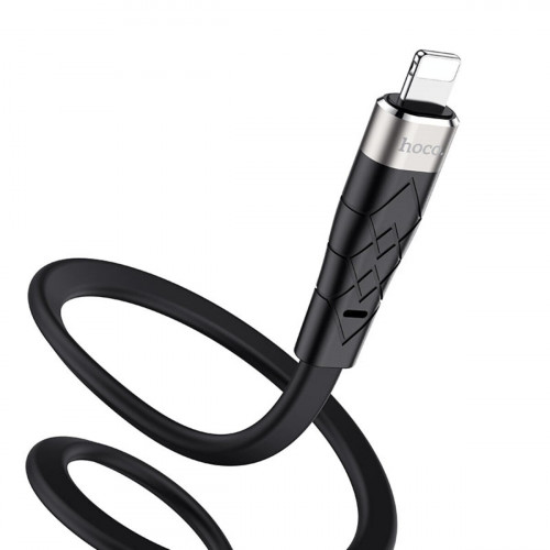 Кабель HOCO X53 USB to iP 2.4A, 1m, silicone, aluminum connectors, Black