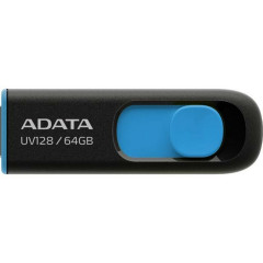 Flash A-DATA USB 3.2 UV 128 64Gb Black/Blue (AUV128-64G-RBE)