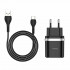Мережевий зарядний пристрій HOCO C12Q Smart QC3.0 charger set(Type-C) Black