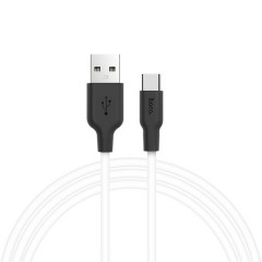 Кабель HOCO X21 USB to Type-C 2A, 1m, silicone, TPE connectors, Black+White (6957531071402)