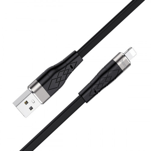 Кабель HOCO X53 USB to iP 2.4A, 1m, silicone, aluminum connectors, Black
