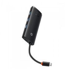 USB-Hub Baseus Lite Series 5-Port Type-C HUB Docking Station (Type-C to HDMI+USB3.0*3+PD) Black (WKQX040001)