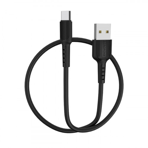 Кабель BOROFONE BX16 USB to Type-C 2A, 1m, PVC, TPE connectors, Black