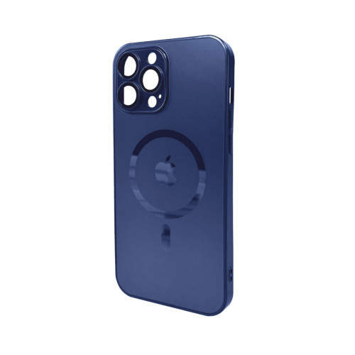 Чохол для смартфона AG Glass Matt Frame Color MagSafe Logo for Apple iPhone 13 Pro Max Navy Blue