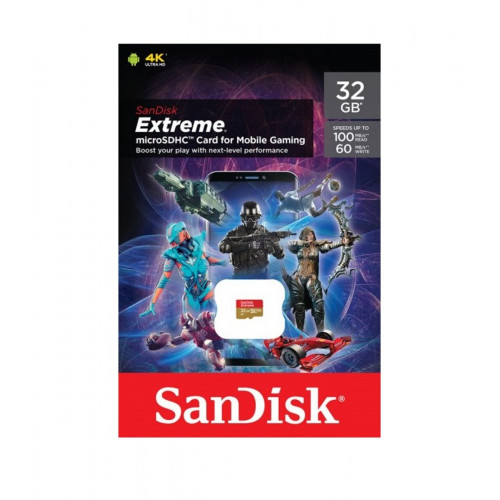 microSDHC (UHS-1 U3) SanDisk Extreme A1 32Gb Class 10 V30 (R100Mb/s, W60Mb/s)