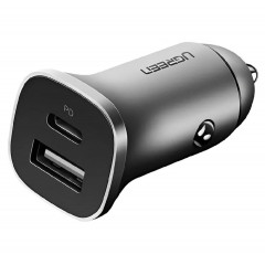 Автомобільний зарядний пристрій UGREEN CD130 Dual USB Car Charger (Space Gray) (UGR-30780) (UGR-30780)
