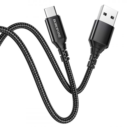 Кабель BOROFONE BX54 Ultra bright Micro-USB 1m 2.4A Black