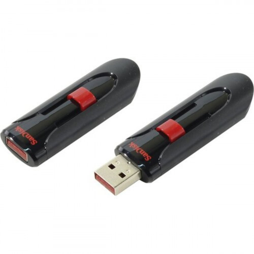 Flash SanDisk USB 2.0 Cruzer Glide 256Gb Black/Red