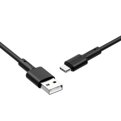 Кабель BOROFONE BX31 USB to Type-C 2.4A, 1m, silicone, TPE connectors, Black (BX31CB)