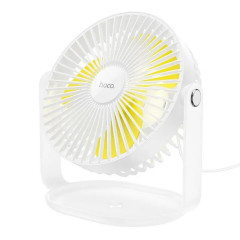 Вентилятор HOCO F14 multifunctional powerful desktop fan White (6931474797544)