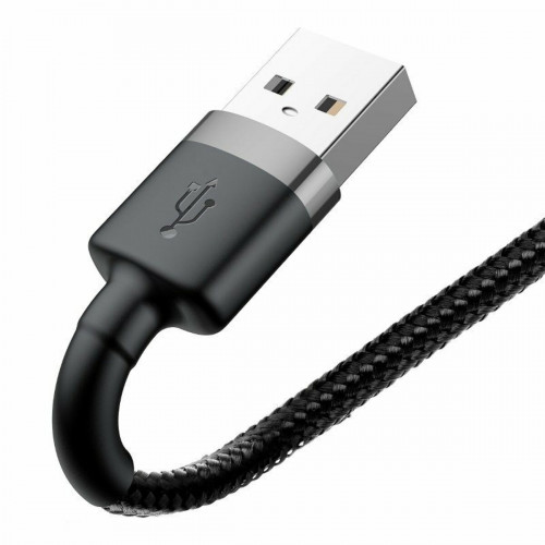 Кабель Baseus Cafule Cable USB For iP 2A 3m Gray+Black