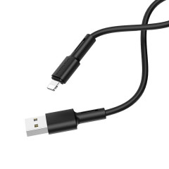 Кабель BOROFONE BX31 USB to iP 2.4A, 1m, silicone, TPE connectors, Black