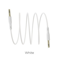Аудiо-кабель BOROFONE BL1 Audiolink audio AUX cable, 1m White (BL1W1)