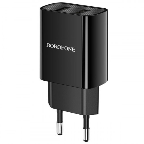 Мережевий зарядний пристрій BOROFONE BA53A Powerway dual port charger Black