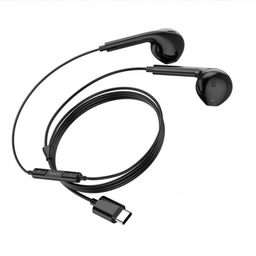 Навушники HOCO M101 Crystal joy Type-C wire-controlled digital earphones with microphone Black