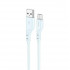 Кабель HOCO X97 Crystal color silicone charging data cable Micro light blue (6931474799845)