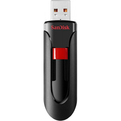 Flash SanDisk USB 2.0 Cruzer Glide 64Gb Black/Red
