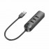 Адаптер Borofone DH5 Erudite 4-in-1 adapter(USB to USB3.0+USB2.0*3)(L=0.2M) Black