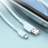 Кабель HOCO X97 Crystal color silicone charging data cable Micro light blue (6931474799845)