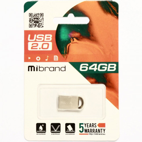 Flash Mibrand USB 2.0 Lynx 64Gb Silver