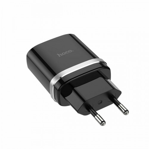 Мережевий зарядний пристрій HOCO C12Q Smart QC3.0 charger set(Micro) Black