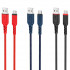 Кабель HOCO X59 USB to Type-C 3A, 1m, nylon, TPE connectors, Blue
