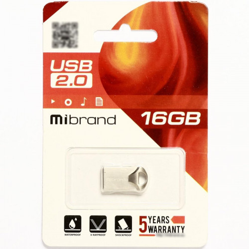 Flash Mibrand USB 2.0 Hawk 16Gb Silver