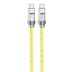 Кабель HOCO U113 Solid 100W silicone charging data cable Type-C to Type-C Gold (6931474790095)