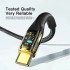 Кабель Essager Interstellar Transparent Design USB Charging Cable USB A to Type C 7A 1m black (EXCT-XJ01-P) (EXCT-XJ01-P)