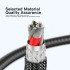 Кабель Essager Interstellar Transparent Design USB Charging Cable USB A to Type C 7A 1m black (EXCT-XJ01-P) (EXCT-XJ01-P)