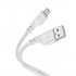 Кабель HOCO X97 Crystal color silicone charging data cable Micro light gray (6931474799852)