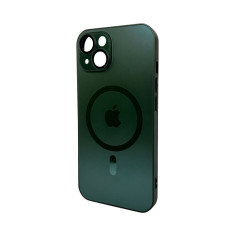 Чохол для смартфона AG Glass Matt Frame Color MagSafe Logo for Apple iPhone 14 Cangling Green (AGMattFrameMGiP14Green)