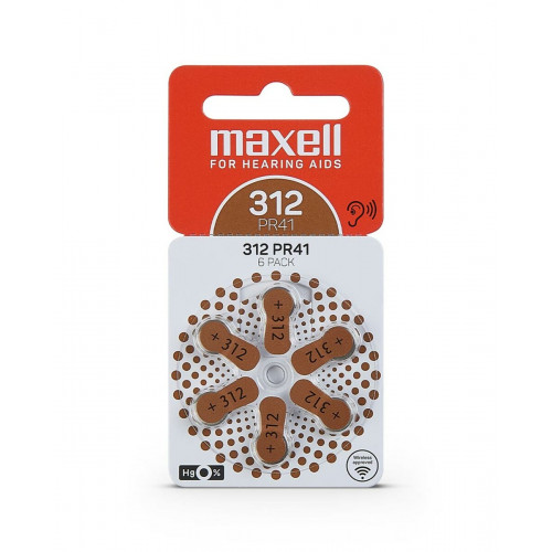 Батарейка MAXELL PR41 (312) 6BS ZINC AIR (M-790421.00.EU)