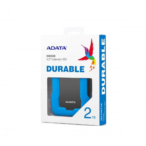 PHD External 2.5'' ADATA USB 3.1 DashDrive Durable HD330 2TB Blue (AHD330-2TU31-CBL)