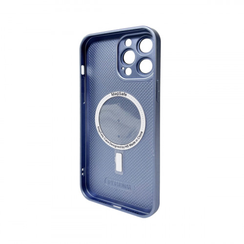 Чохол для смартфона AG Glass Matt Frame Color MagSafe Logo for Apple iPhone 13 Pro Max Sierra Blue