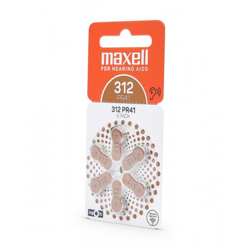 Батарейка MAXELL PR41 (312) 6BS ZINC AIR (M-790421.00.EU)