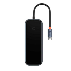 USB-Hub Baseus AcmeJoy 4-Port Type-C HUB Adapter（Type-C to USB3.0*3+Type-C PD&Data *1）Dark Gray (WKJZ010013)