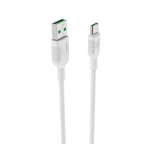 Кабель BOROFONE BX33 USB to Type-C 5A, 1m, silicone, PVC connectors, White