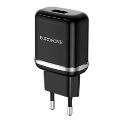 Мережевий зарядний пристрій BOROFONE BA36A High speed single port QC3.0 charger set 18W(Type-C) Black (BA36ACB)