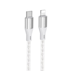 Кабель BOROFONE BX96 Ice crystal PD silicone charging data cable iP Gray (BX96CLG)