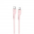 Кабель HOCO X97 Crystal color PD silicone charging data cable iP light pink