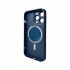 Чохол для смартфона AG Glass Matt Frame Color MagSafe Logo for Apple iPhone 13 Pro Navy Blue