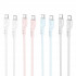 Кабель HOCO X97 Crystal color 60W silicone charging data cable Type-C to Type-C light gray