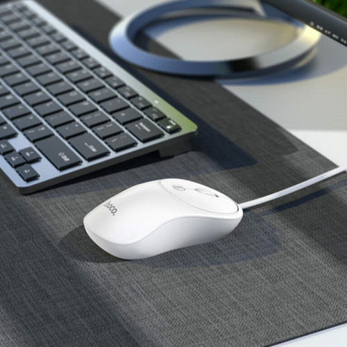 Миша Hoco GM13 Esteem business wired mouse White