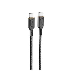 Кабель HOCO X95 Goldentop 60W charging data cable Type-C to Type-C Black (6931474794475)