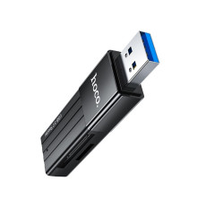 Кабель-перехiдник HOCO HB20 Mindful 2-in-1card reader(USB3.0) Black (6931474735218)